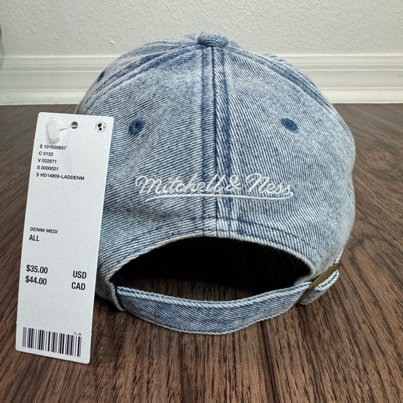 Mitchell & Ness Los Angeles Dodgers Blue Denim Dad Hat - Picture 5 of 6